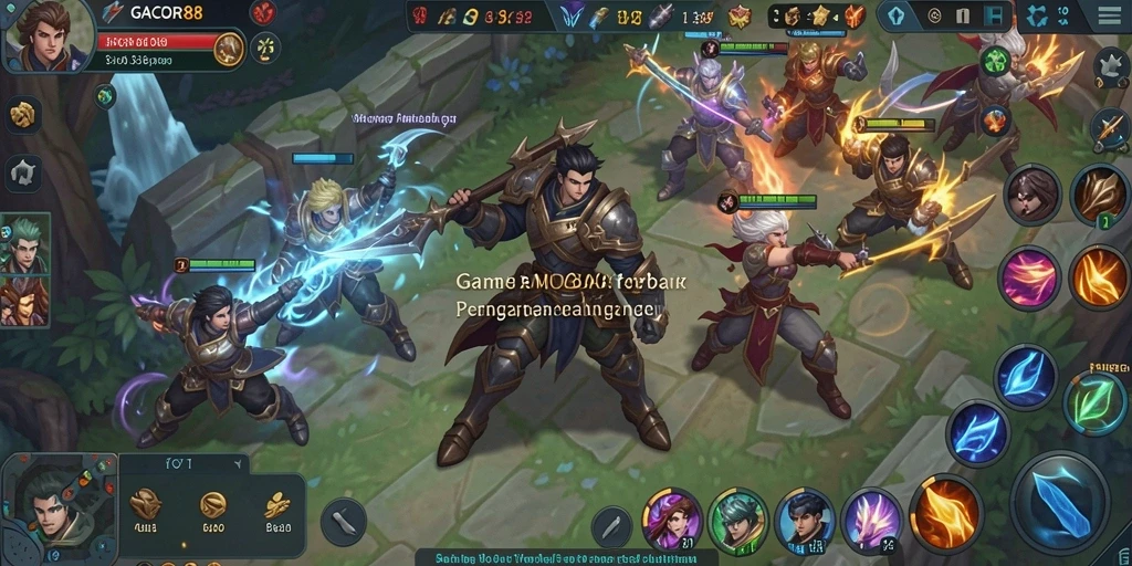 Tampilan gameplay seru dalam GACOR88 yang menunjukkan pertarungan epik.