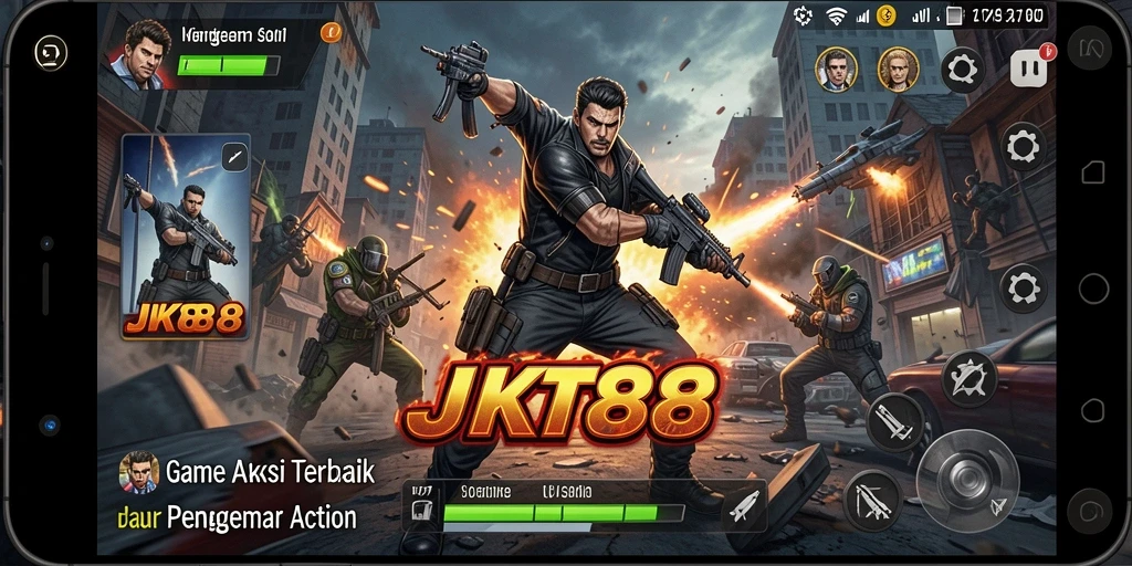 Tampilan seru gameplay JKT88 yang penuh aksi.
