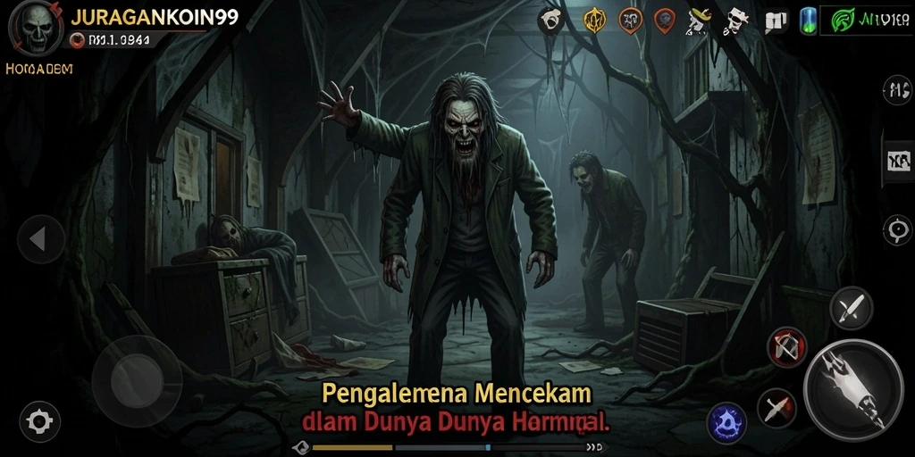 Gameplay menyeramkan dalam JURAGANKOIN99 dengan suasana mencekam.