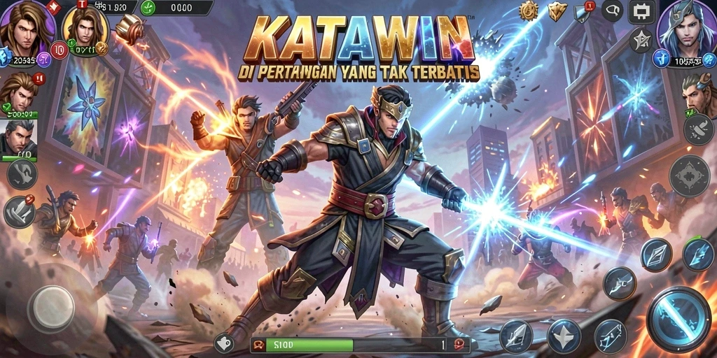 Tampilan pertarungan yang seru dan dinamis dalam KATAWIN.