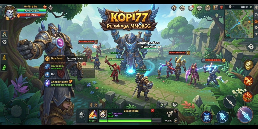 Screenshot menampilkan momen epik dalam pertempuran MMORPG.