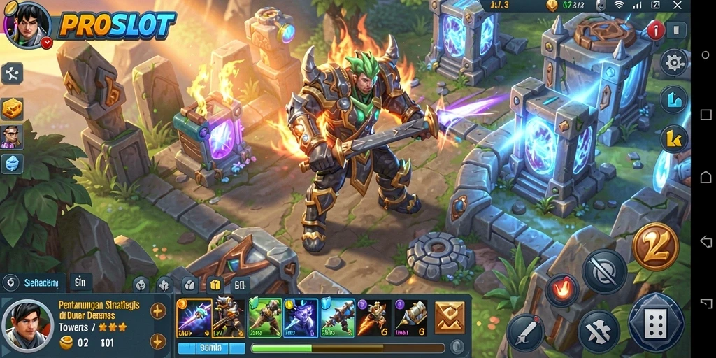 Gameplay seru dan strategis dari PROSLOT Tower Defense.