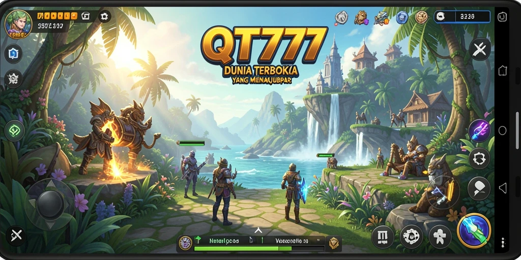 Tampilan gameplay Open World yang menakjubkan di QT777.