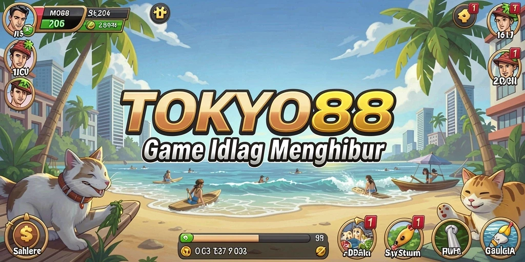 Tangkapan layar utama dari gameplay <strong>TOKYO88</strong> menampilkan proses pembangunan kerajaan yang menarik.